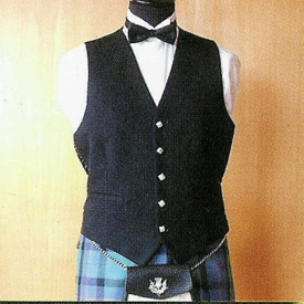 Black Argyll Waistcoat
